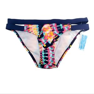 Cleanwater Multicolor Graphic Printed Bikini Bottom Size S